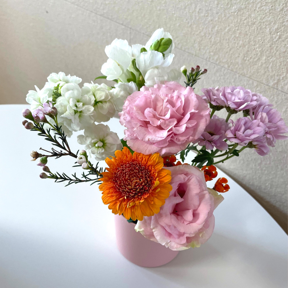 꽃꽂이 키트 포트 diy 센터피스 2개 원예수업 답례 생화 꽃배달 양재꽃시장 꽃꽃이 꽃집 - 상세 이미지 2