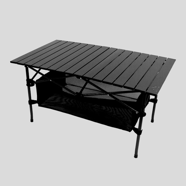 KOOLMAN(쿨맨) 알루미늄 접이식 캠핑 테이블 대형, 블랙