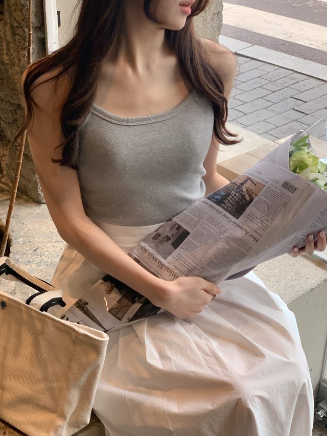 부유방커버나시💕URBANE MADE💕 폰드 슬리브리스 민소매 나시 (6c) /레이어드/이너나시/바캉스룩/휴가룩/휴양지룩 상세 이미지 25