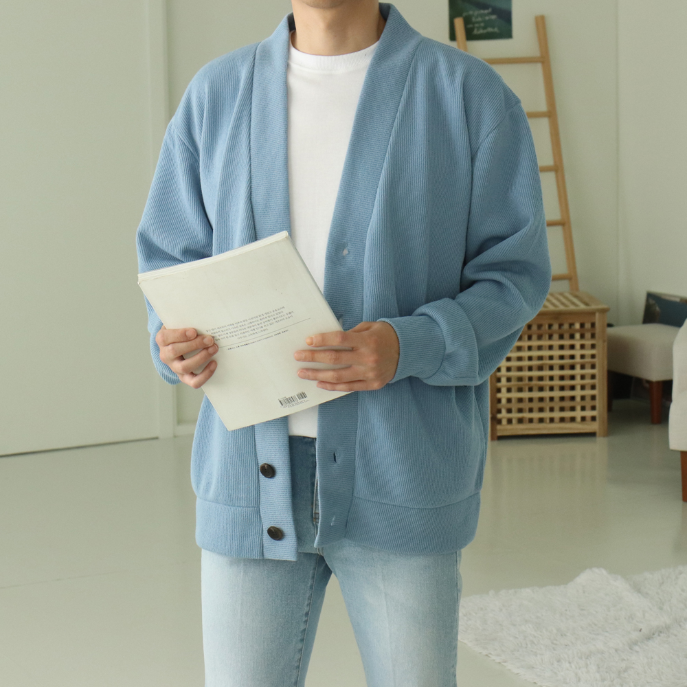 남자가디건 빅사이즈 브이넥 니트 커플가디건 이미지 4