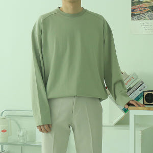 남자긴팔티 레이어드 이너 티셔츠 쭉티 착용 후기 | 사이즈/핏 총정리 - 상품 이미지 1