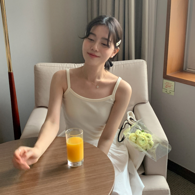 부유방커버나시💕URBANE MADE💕 폰드 슬리브리스 민소매 나시 (6c) /레이어드/이너나시/바캉스룩/휴가룩/휴양지룩 상세 이미지 54