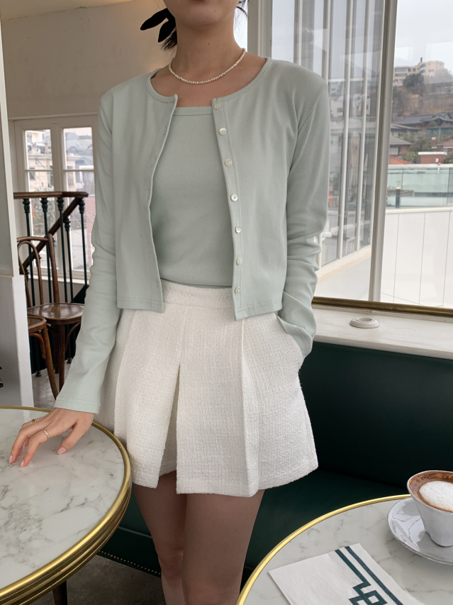 🌸봄가디건💕URBANE MADE💕 폰드 크롭 가디건 나시세트 (6c)/데일리룩/데이트룩/출근룩 상세 이미지 79