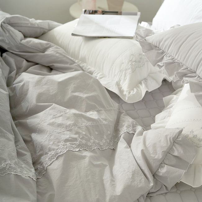 레이스 프리미엄 고밀도 차렵이불 봄이불 알러지케어 퀸사이즈