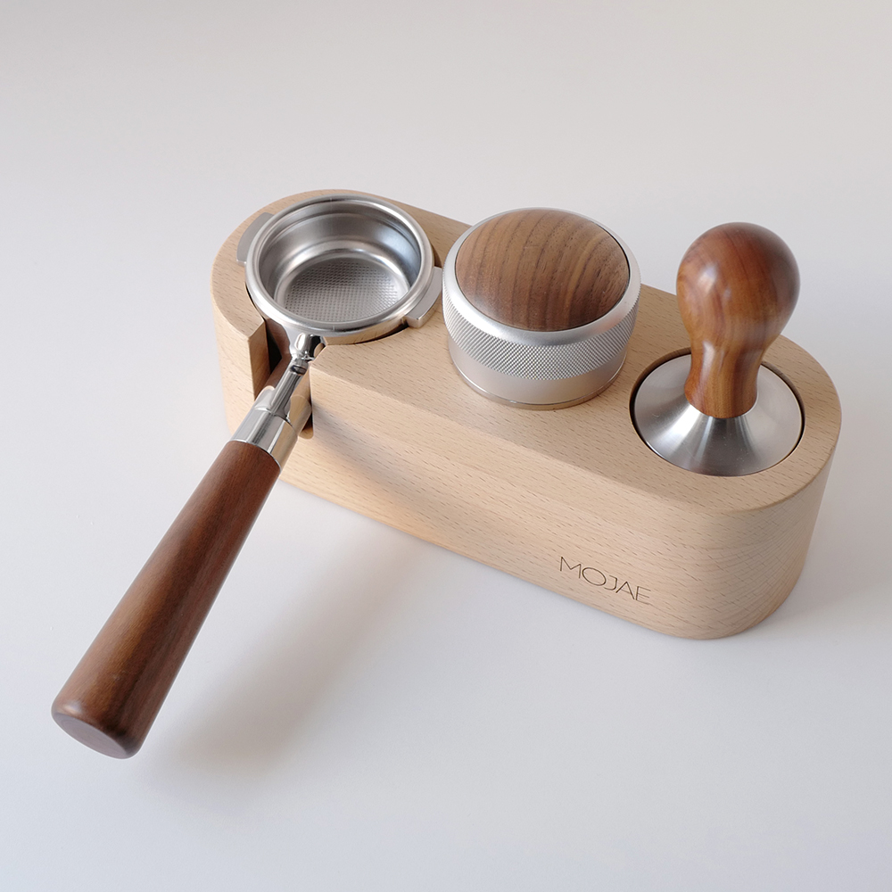 포터필터 거치대 정리대 MOJAE 모제 우드 너도밤나무 58mm 3구 - 상품 이미지