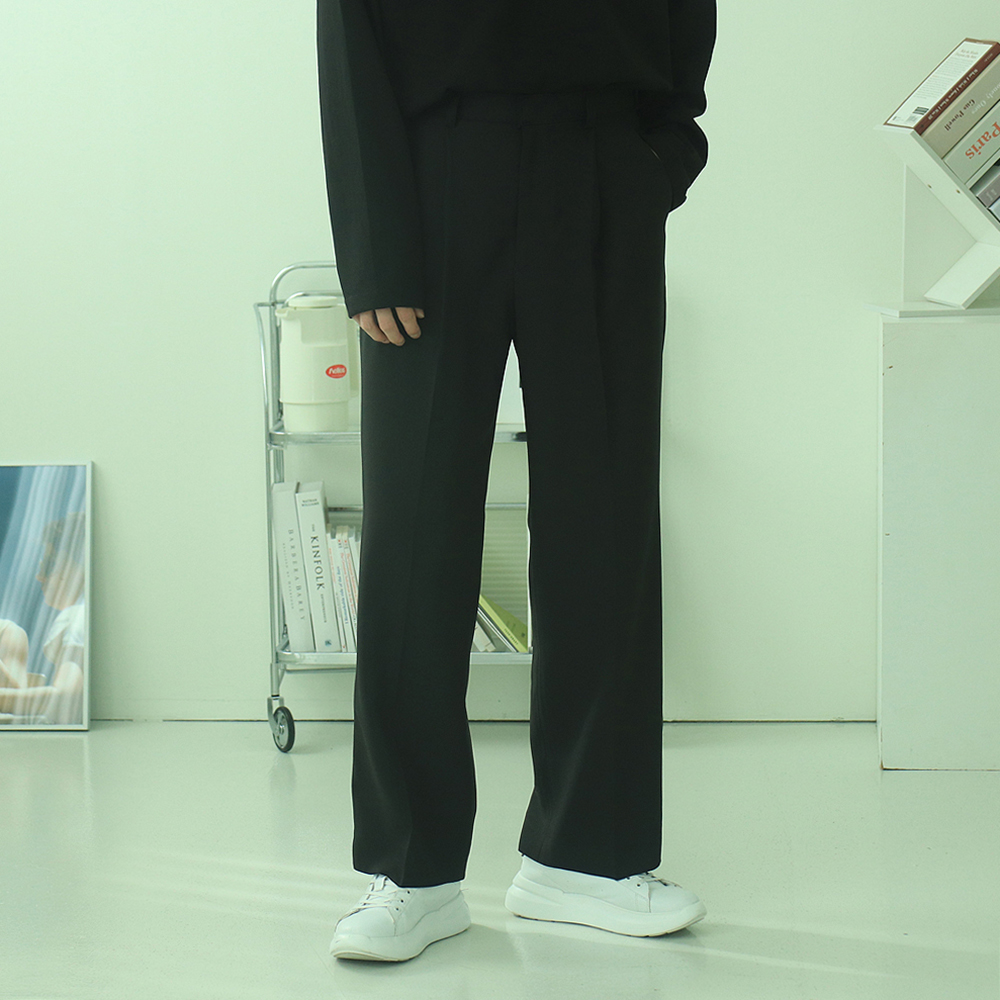 남자와이드슬랙스 통큰바지 링클프리 밴딩 남자슬랙스 이미지 3