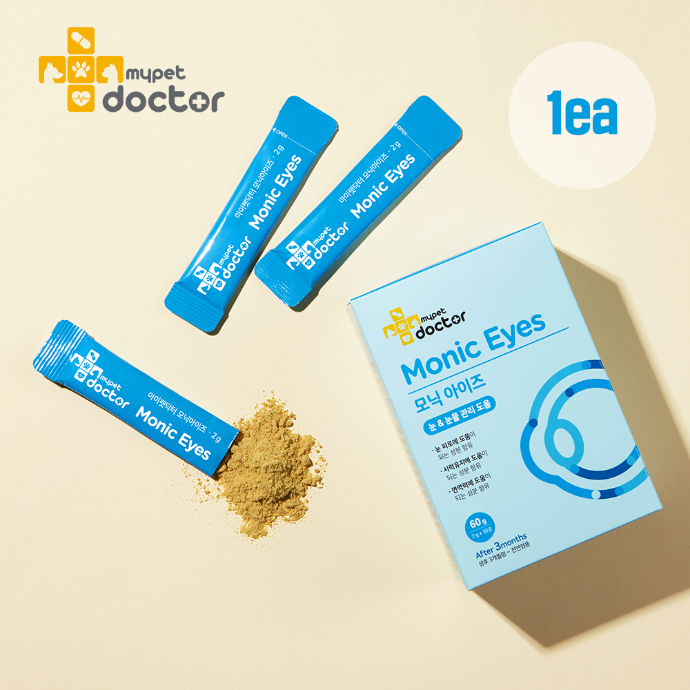 마이펫닥터 모닉아이즈 강아지 고양이 영양제 눈 눈물관리 눈물자국 눈건강, 60g, 1ea - 상세 이미지 2