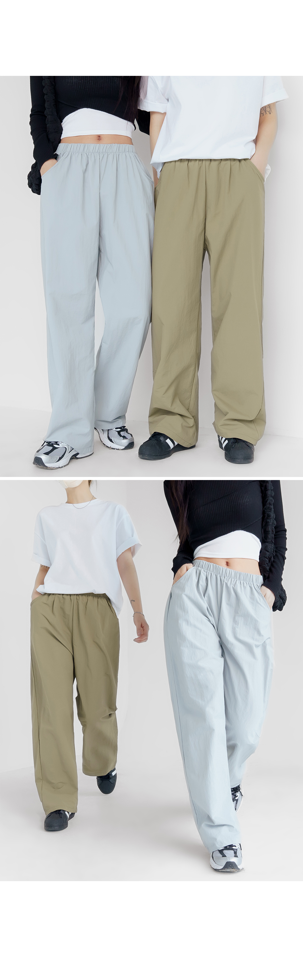 [2천장돌파][MADE] 빅사이즈 S-4XL 데어린 나일론 밴딩 통팬츠 휴양지 룩 상세 이미지 47