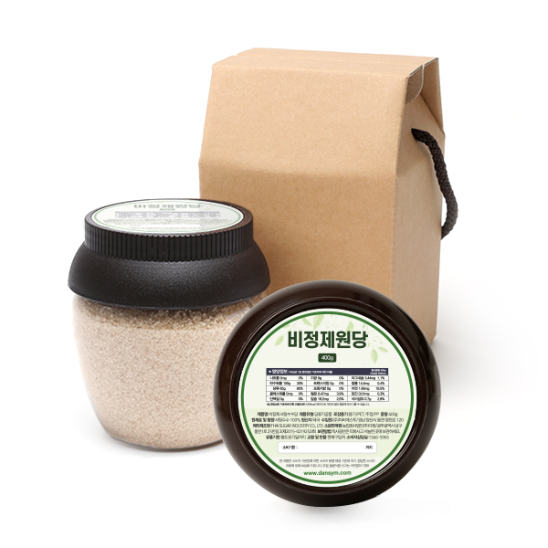 [국내 이물질제거 공정] 비정제 원당 400g (답례품 결혼식/웨딩/칠순/환갑/팔순잔치/소규모돌) - 상품 이미지