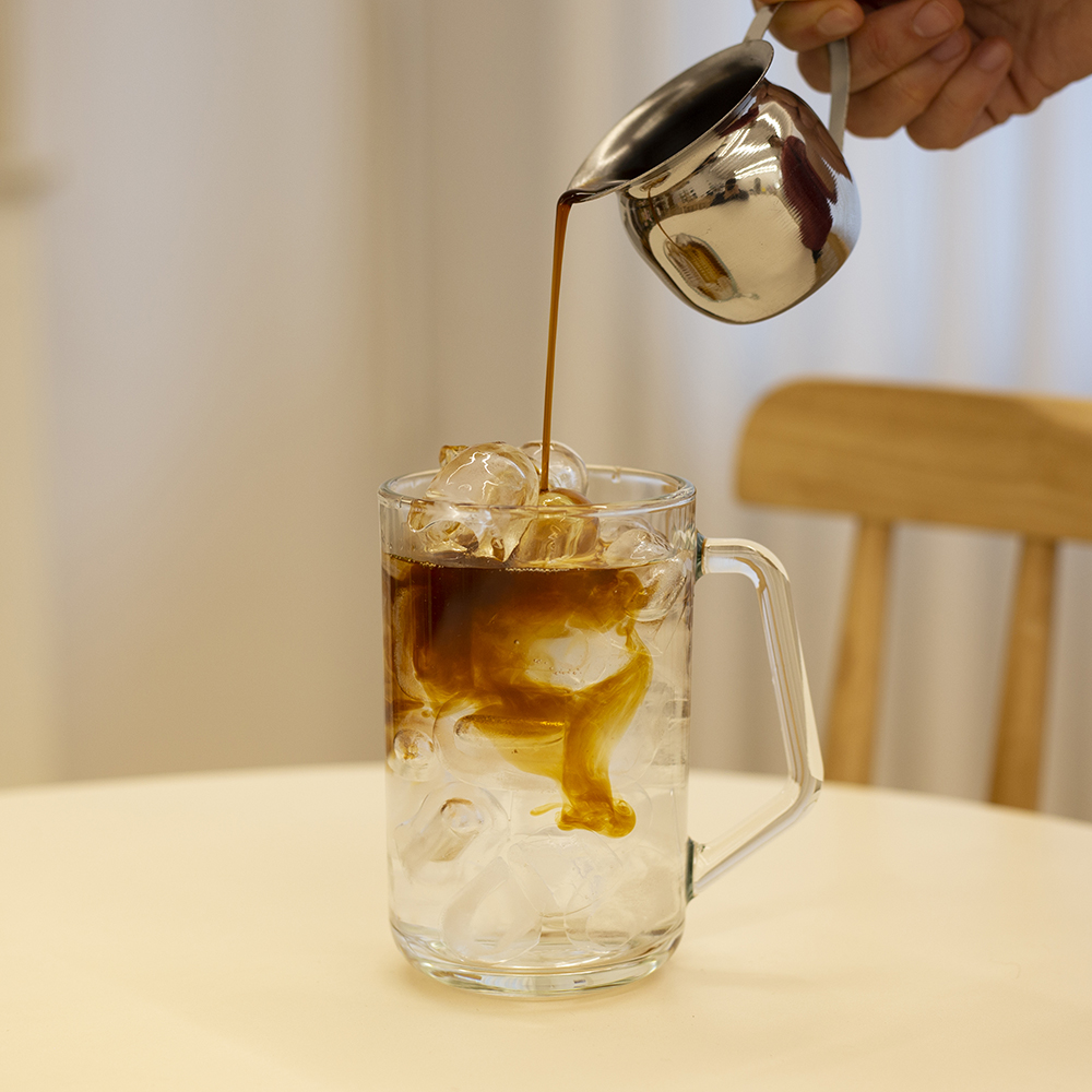 국산 강화유리컵 내열물컵 아이스아메리카노잔 카페컵 350ml - 상품 이미지