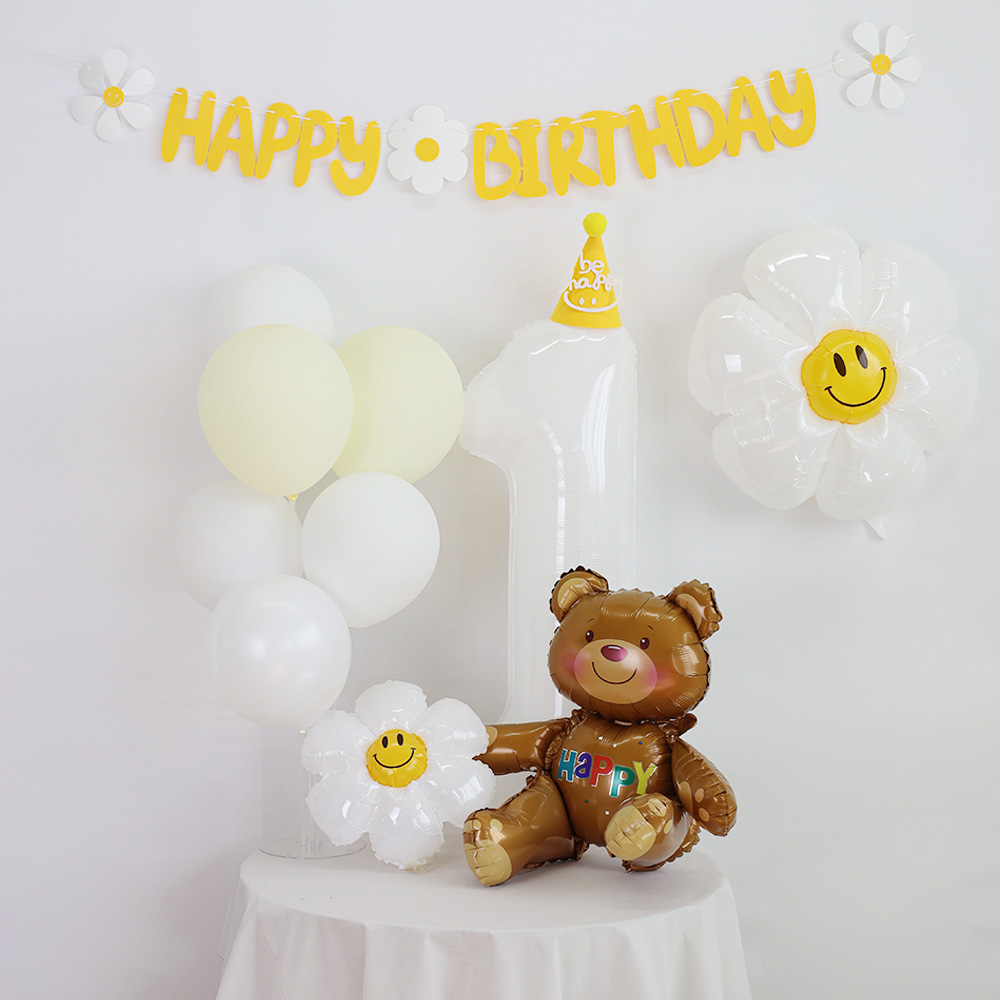 생일 파티용품 축하 대형 숫자풍선 화이트 4
