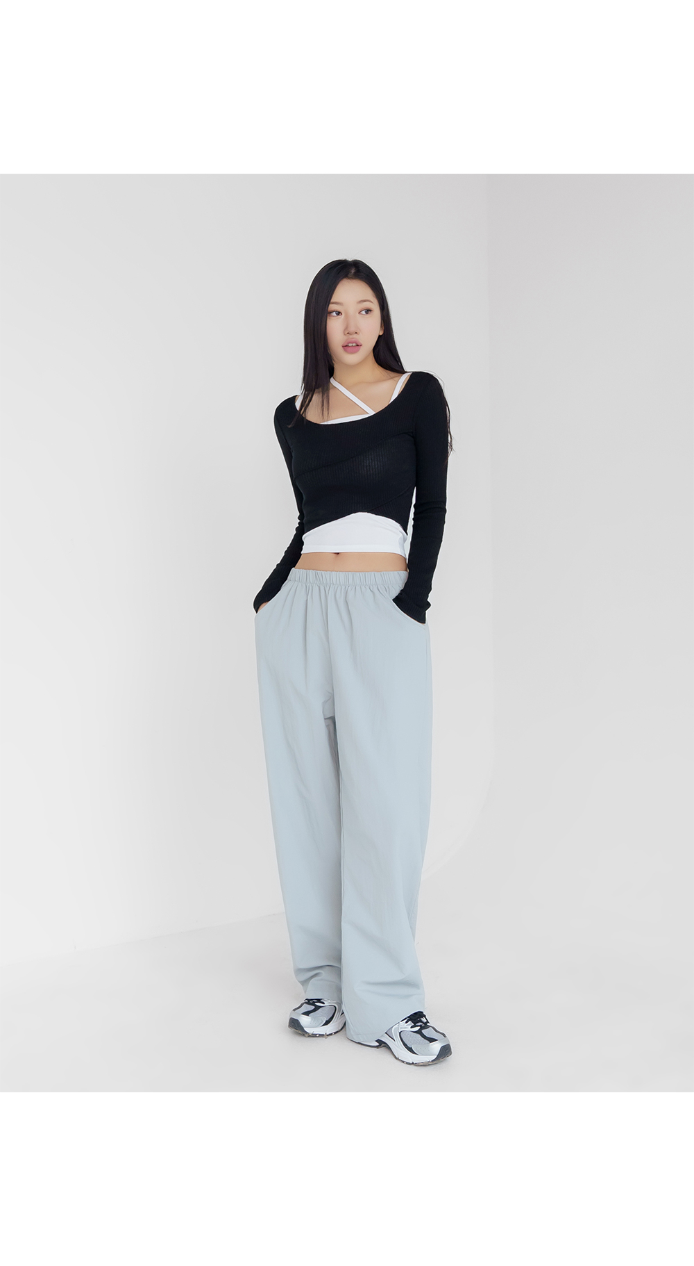 [2천장돌파][MADE] 빅사이즈 S-4XL 데어린 나일론 밴딩 통팬츠 휴양지 룩 상세 이미지 40