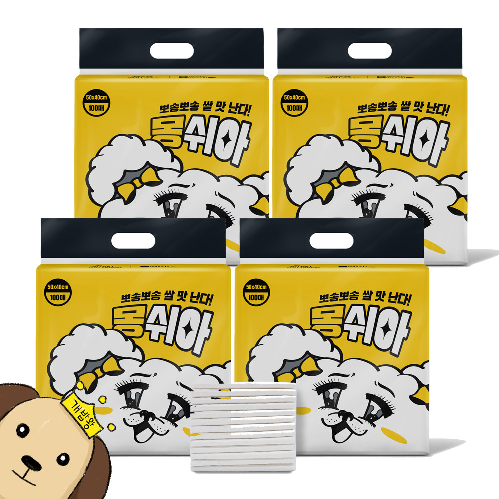 강아지 패드 펫레터 몽쉬아 애견 배변패드 표준형, 400매입, 1개