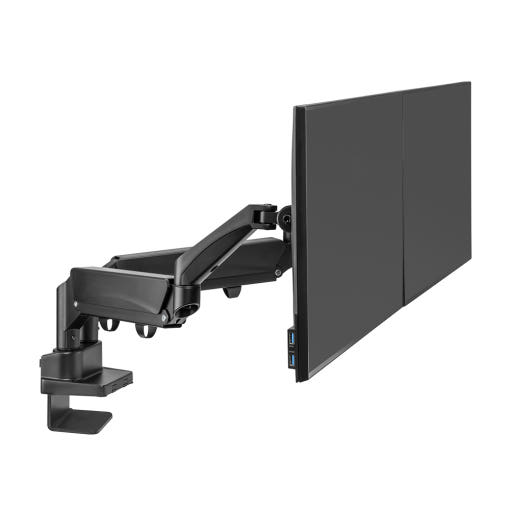 루나랩 스페이스 세이빙 모니터암 벽면 밀착 사용 예시