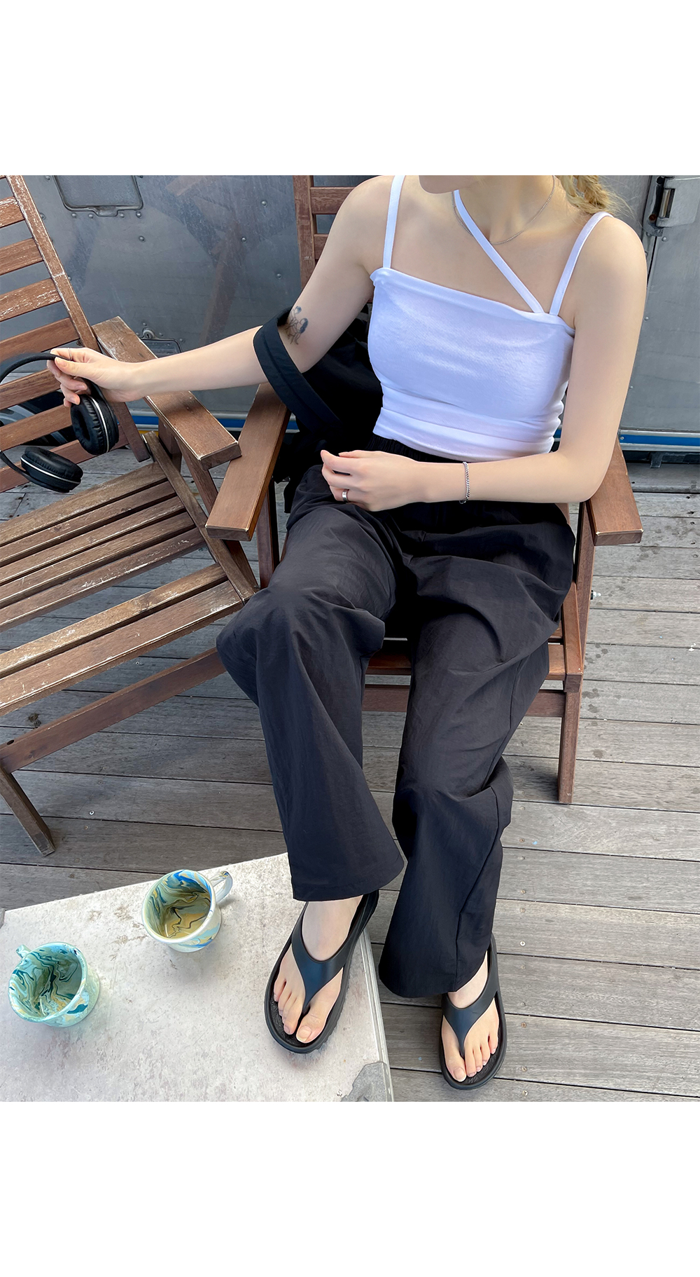 [2천장돌파][MADE] 빅사이즈 S-4XL 데어린 나일론 밴딩 통팬츠 휴양지 룩 상세 이미지 28