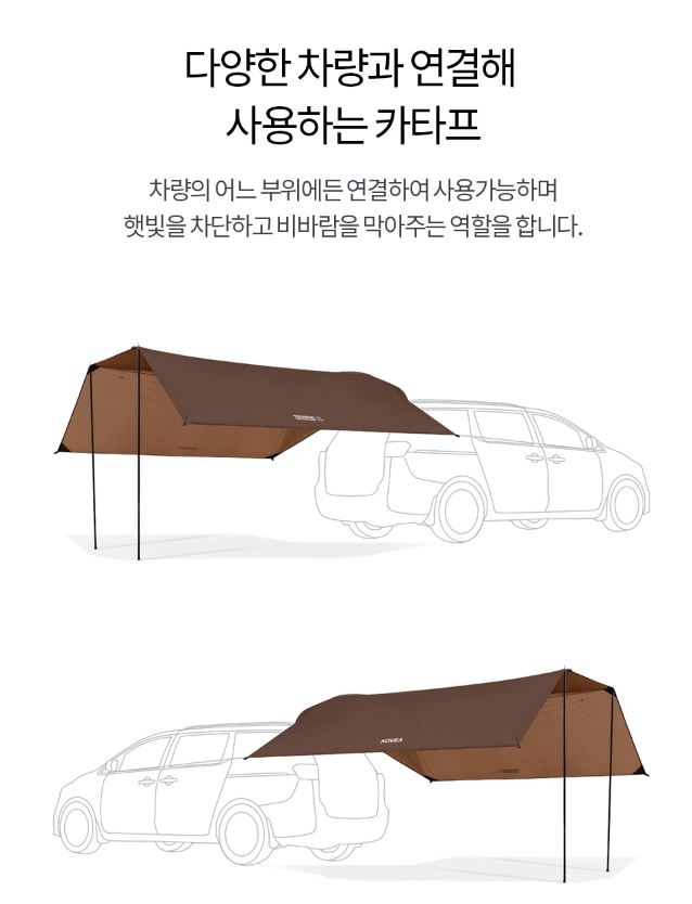 코베아 투어링 카 타프 카니발 차량 호환 어닝 도킹 차박