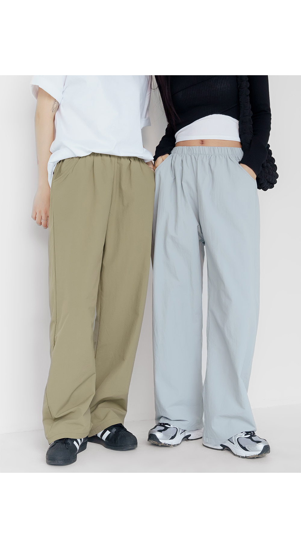 [2천장돌파][MADE] 빅사이즈 S-4XL 데어린 나일론 밴딩 통팬츠 휴양지 룩 상세 이미지 36