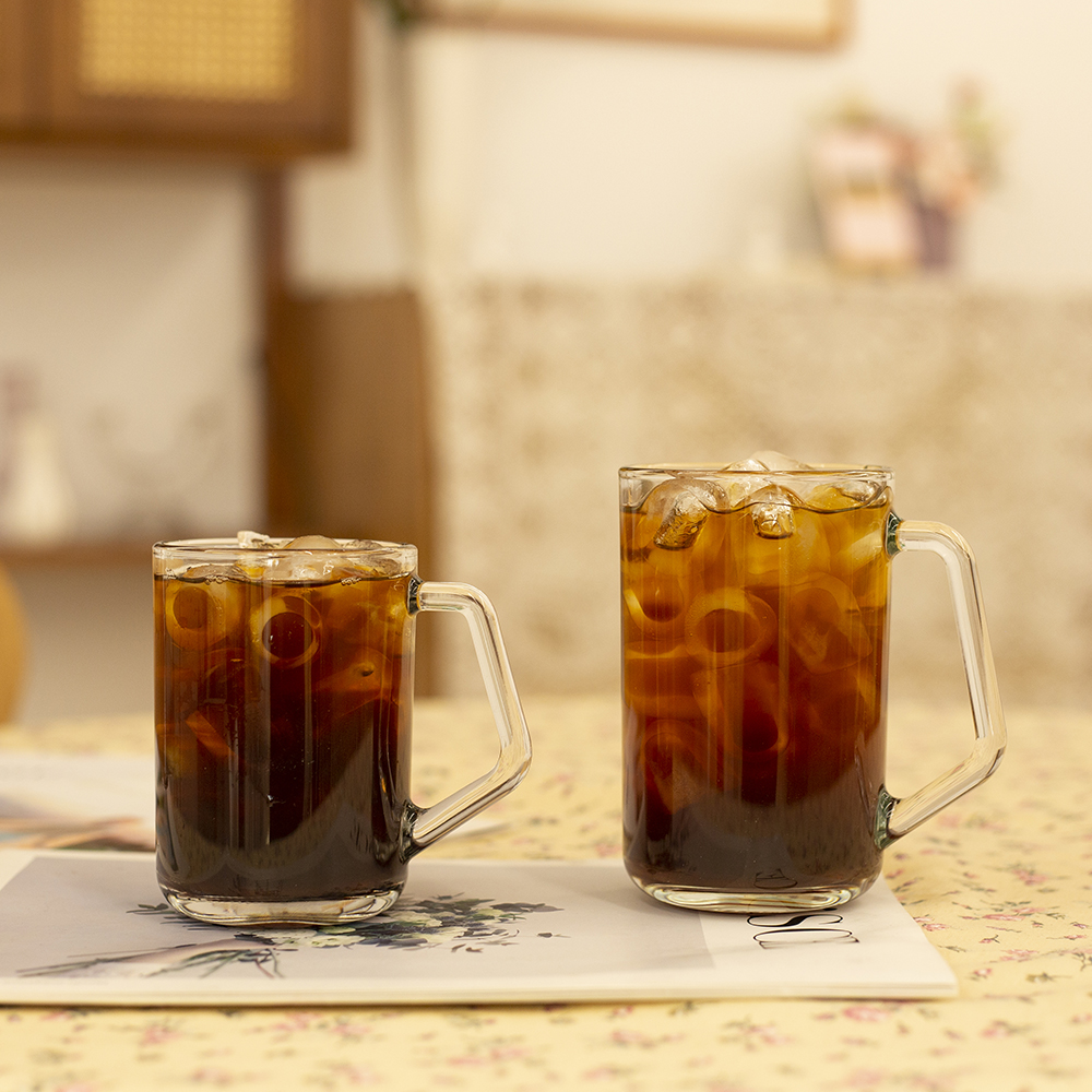 국산 강화유리컵 내열물컵 아이스아메리카노잔 카페컵 350ml - 상세 이미지 4