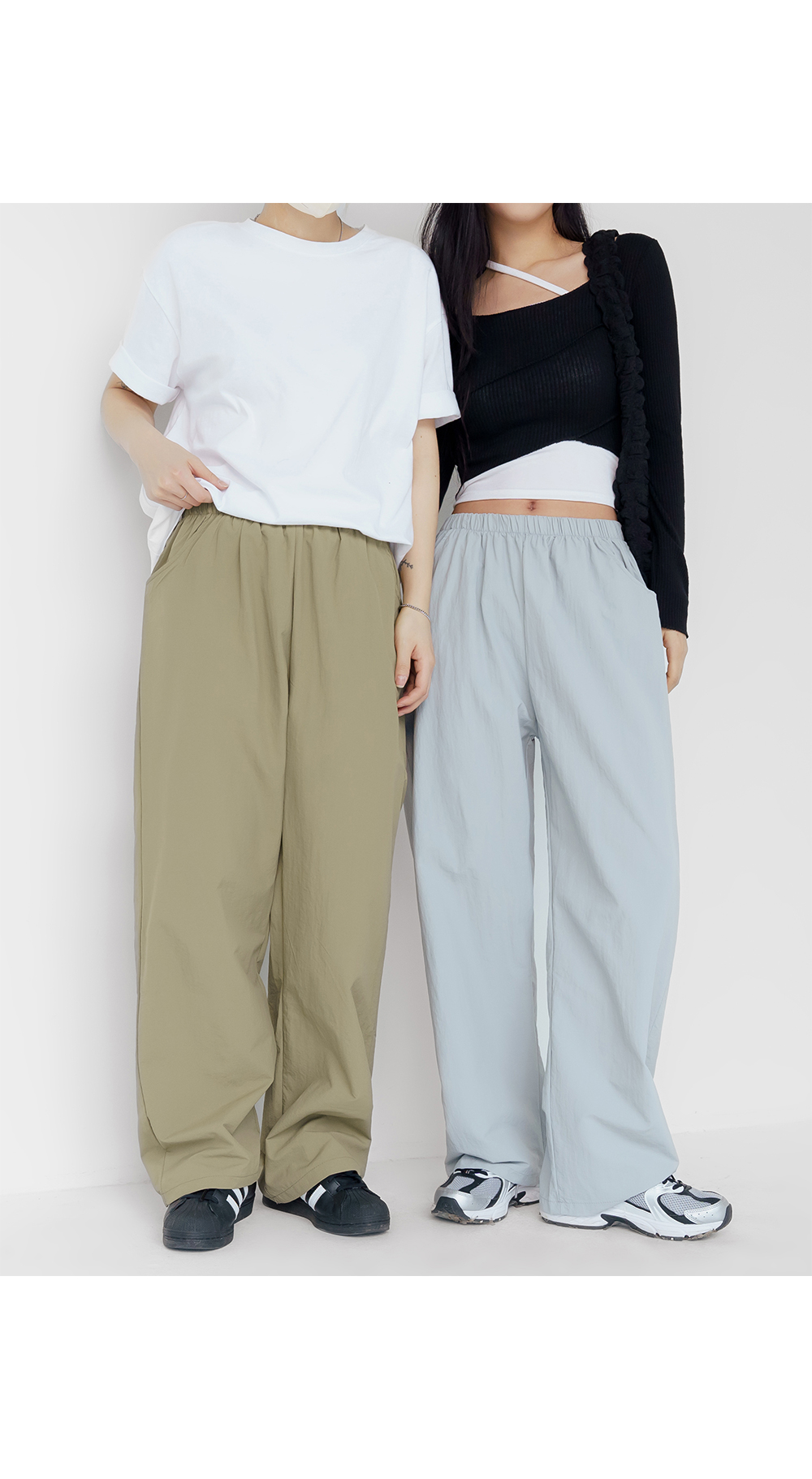 [2천장돌파][MADE] 빅사이즈 S-4XL 데어린 나일론 밴딩 통팬츠 휴양지 룩 상세 이미지 48