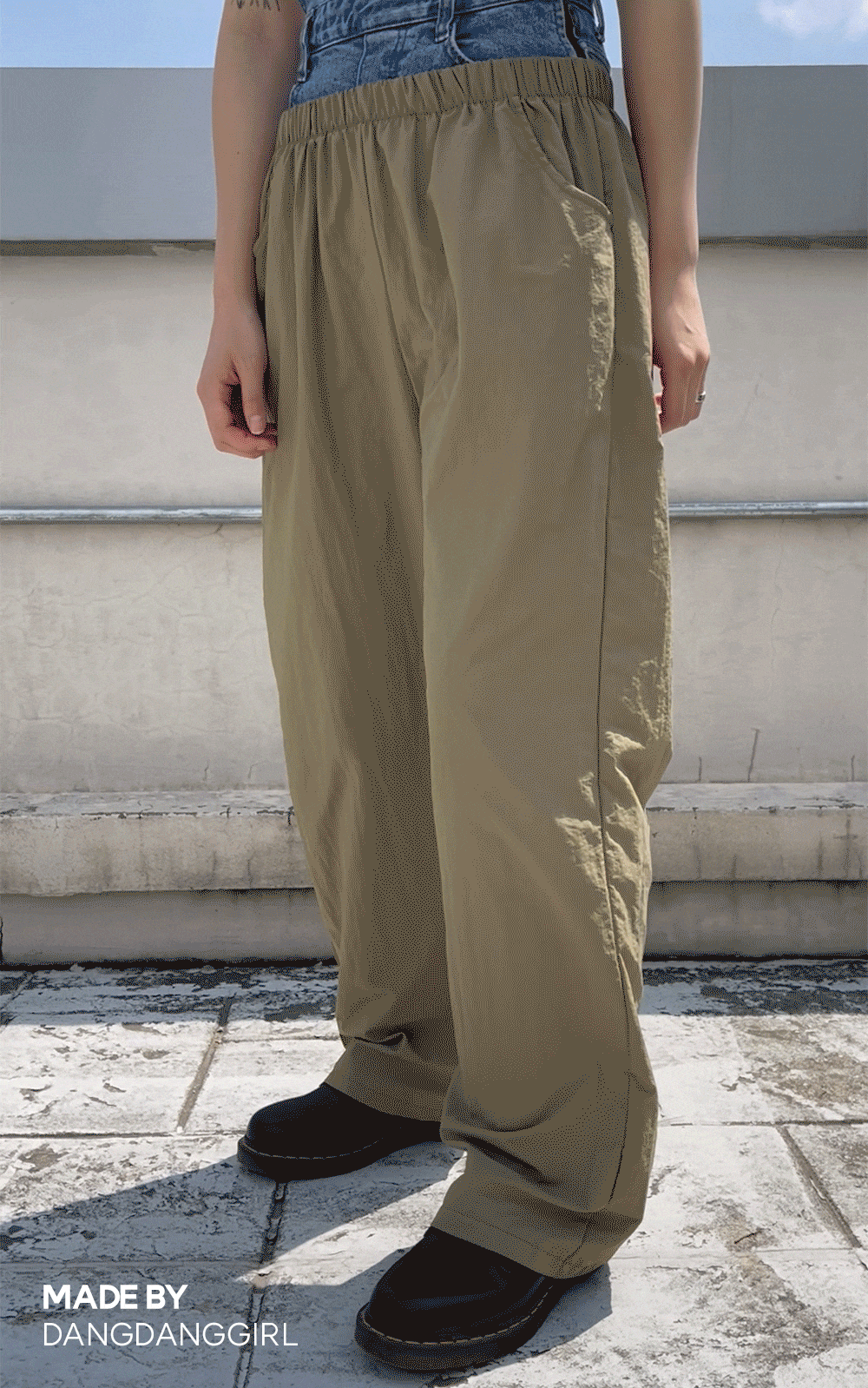 [2천장돌파][MADE] 빅사이즈 S-4XL 데어린 나일론 밴딩 통팬츠 휴양지 룩 상세 이미지 7