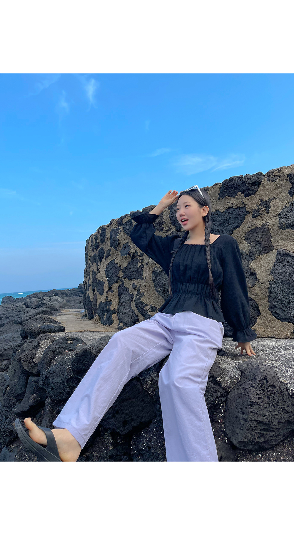 [2천장돌파][MADE] 빅사이즈 S-4XL 데어린 나일론 밴딩 통팬츠 휴양지 룩 상세 이미지 19