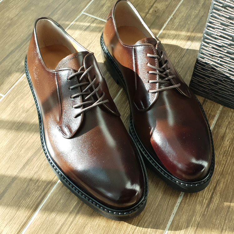 남자구두 더비슈즈 소가죽 발볼넓은 수제화로퍼 2color