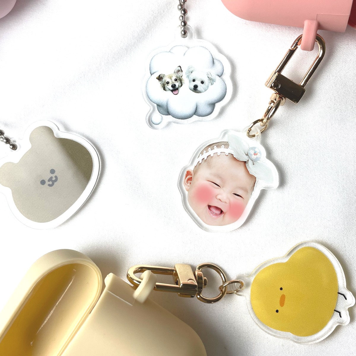 양면인쇄 아크릴 키링 고양이 키링 강아지 키링 커스텀 키링