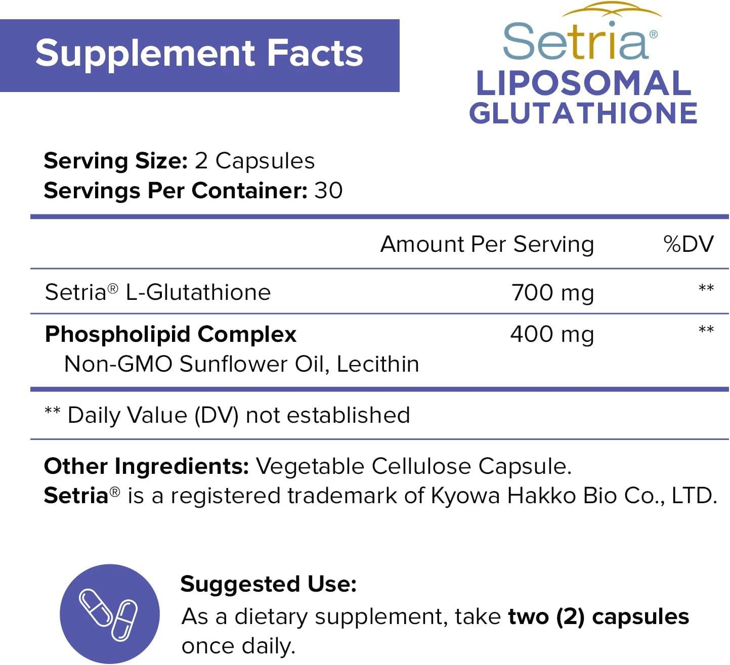 뉴트리플레어 리포좀 글루타치온 세트리아 700mg 60캡슐 인지질 코팅 리포즘 리포조말 이미지 2