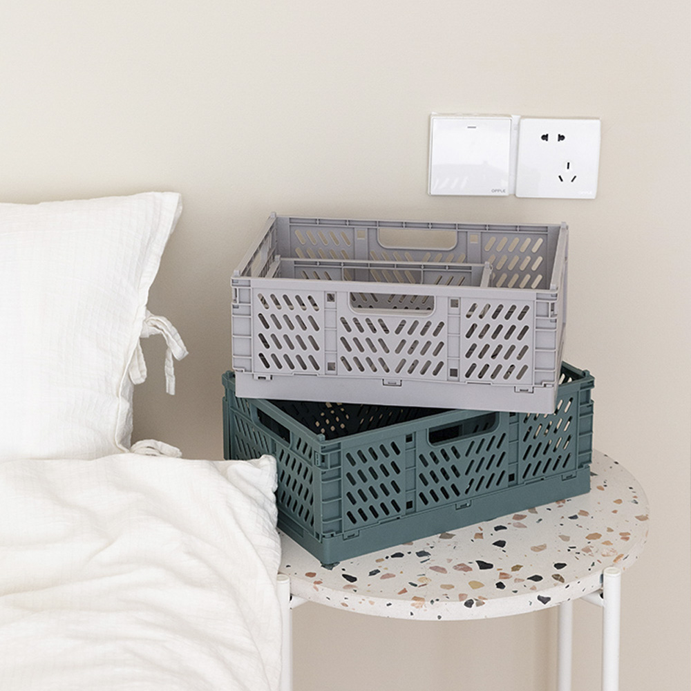 만능활용 접이식 플라스틱 수납바구니 S 정리 바스켓 팬트리정리함