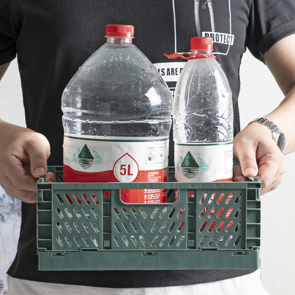 만능활용 접이식 플라스틱 수납바구니 S 정리 바스켓 팬트리정리함