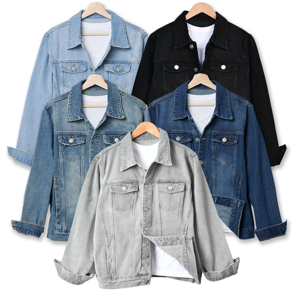 남자 청자켓 진청 중청 연청 흑청 그레이 워싱 데님자켓 제품 이미지