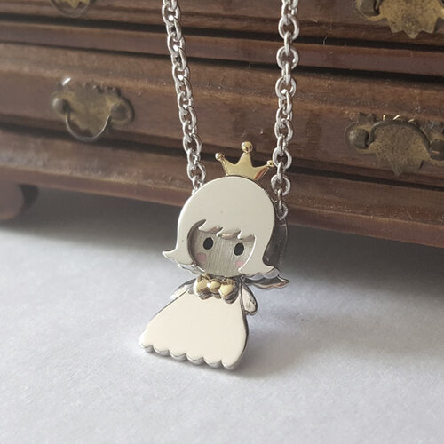 미아방지 실버 여아 아기 어린이 선물 목걸이