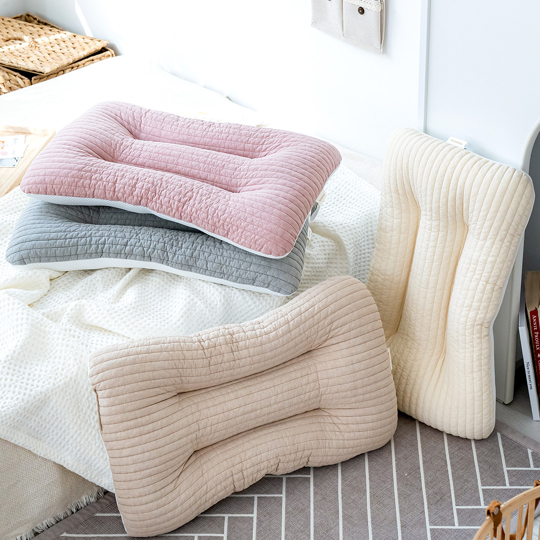 마롤로뜨 어린이 베개 3중거즈 빨아쓰는 경추 주니어 초등 학생 아동 아이보리