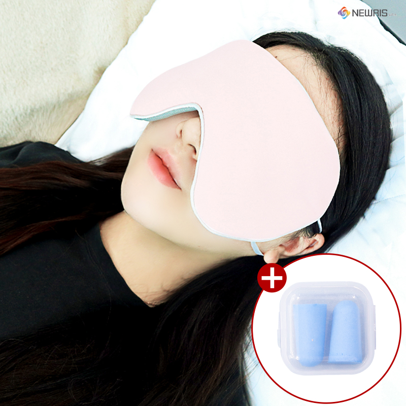 뉴리스 수면안대 온열 실크 안구건조 암막 눈가리개 아이마스크 양면 안대 - 상품 이미지