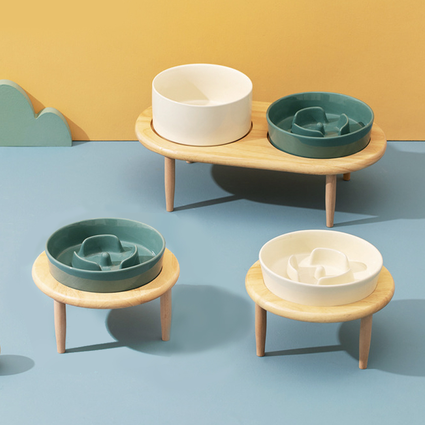 강아지 밥그릇 고양이 밥그릇 슬로우 식기 급체 방지 1구 S