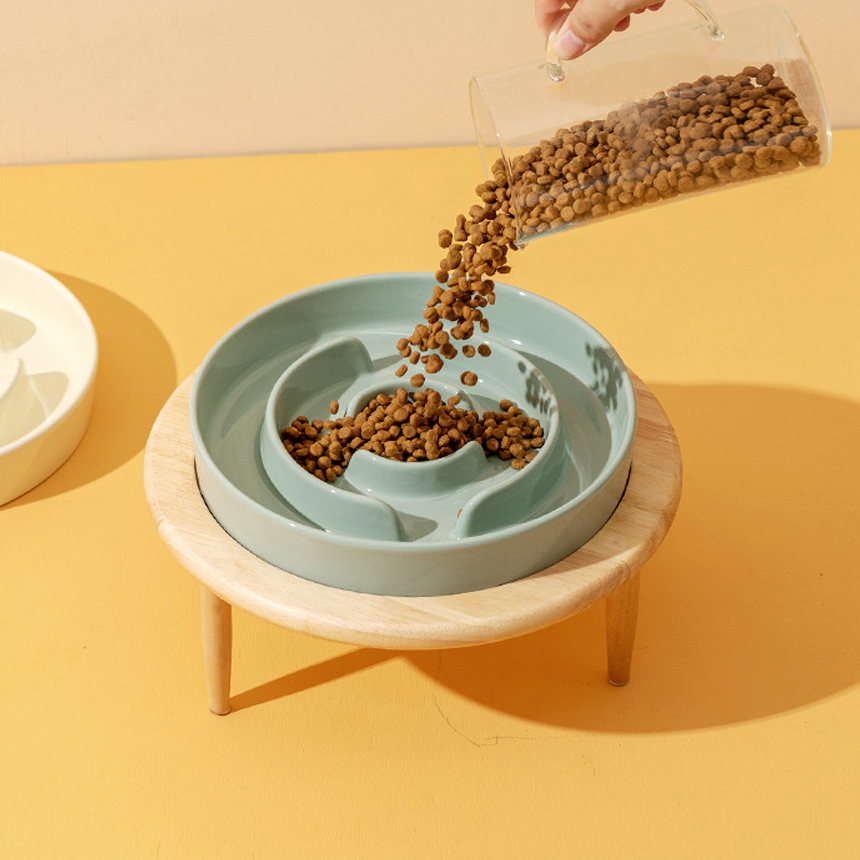 강아지 밥그릇 고양이 밥그릇 슬로우 식기 급체 방지 1구 S