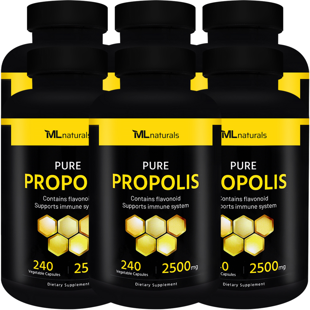 마이라이프내추럴스 프로폴리스 2500mg 알약 240캡슐, 6개 - 메인 이미지