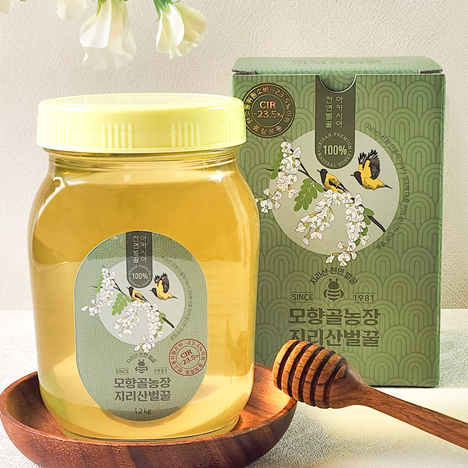 지리산모향골 자연 벌꿀 아카시아꿀 1.2kg - 상품 이미지