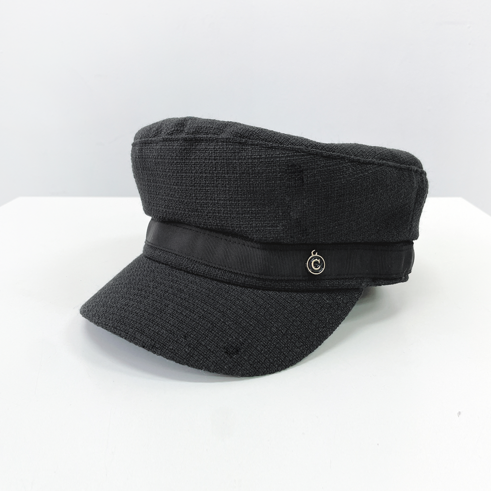 마이뉴 C 여성 봄 여름 트위드 마도로스 헌팅캡 - 상세 이미지 3