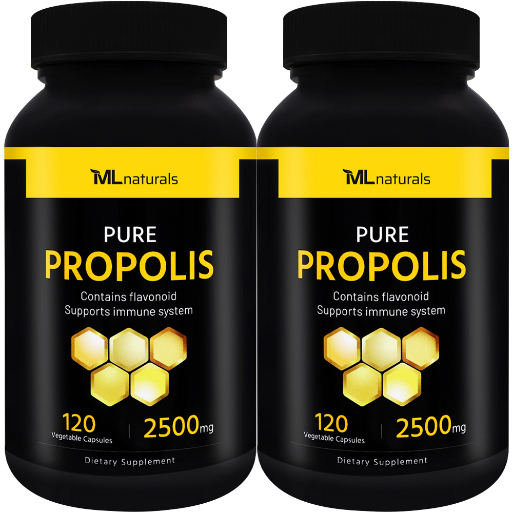 마이라이프내추럴스 퓨어 프로폴리스 2500mg 알약 120캡슐, 2개 - 메인 이미지
