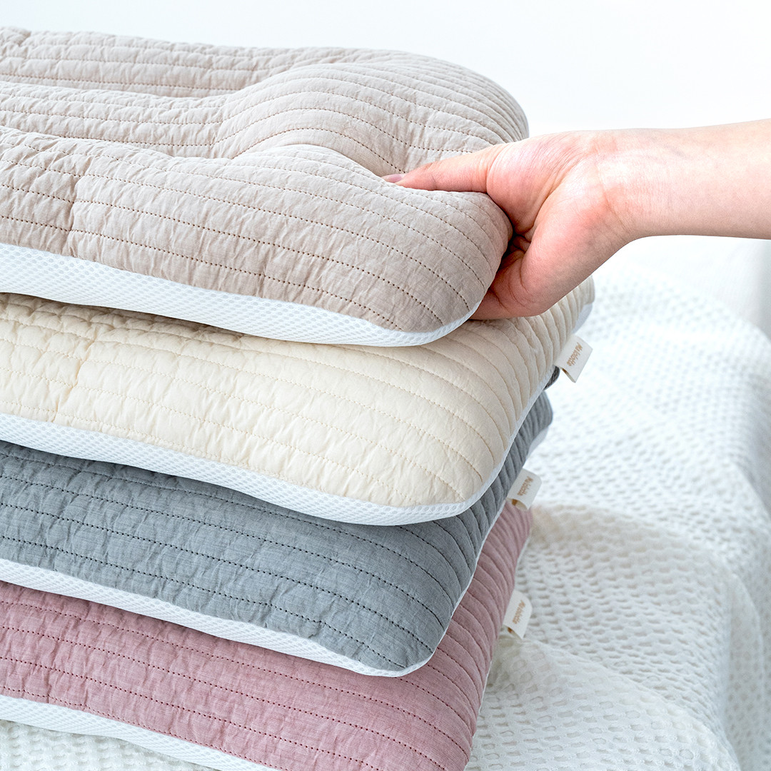 마롤로뜨 어린이 베개 3중거즈 빨아쓰는 경추 주니어 초등 학생 아동 아이보리