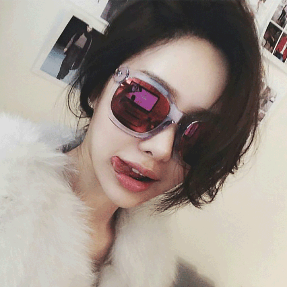 나네뜨뉴욕 버번스트릿 투명 뿔테 빅사이즈 여자 명품 연예인 패션 자외선차단 썬글라스 - 메인 이미지