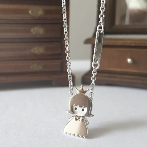 미아방지 실버 여아 아기 어린이 선물 목걸이