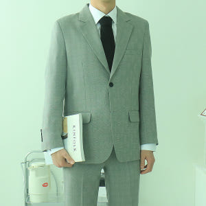남자블레이저 빅사이즈 정장 체크자켓 남자자켓 착용 후기 | 사이즈/핏 총정리 - 상품 이미지 1