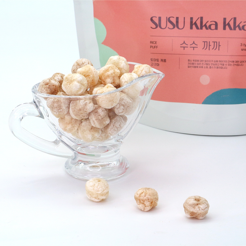 수수까까 강아지 뻥튀기 간식 저알러지 애견 과자 쌀과자 떡뻥 토마토