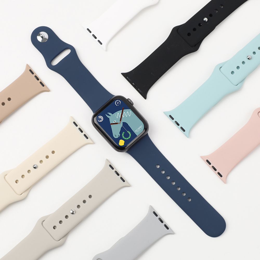 애플워치 스트랩 실리콘 스포츠 밴드 시계줄 38mm / 40mm / 41mm 공용