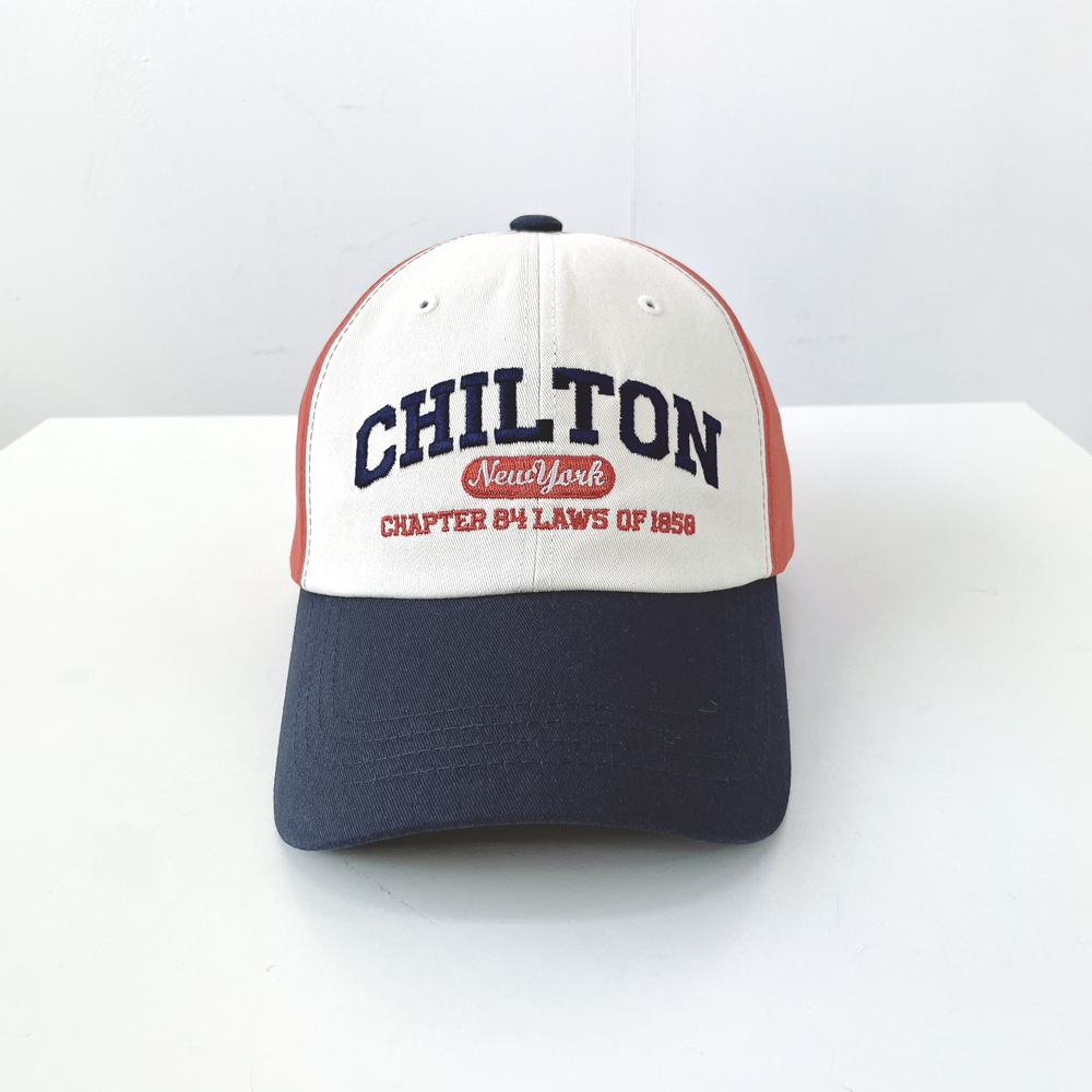 CHILTON 빈티지 배색 남녀공용 볼캡 모자 - 상세 이미지 4