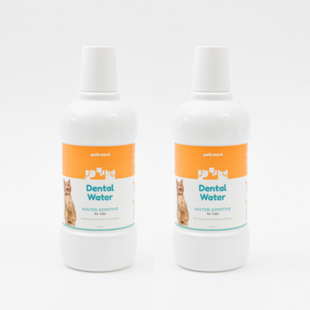 펫츠워드 덴탈 워터 강아지 전용+칠면조 하드링 1EA 구취제거, 500ml, 2개 - 상세 이미지 3