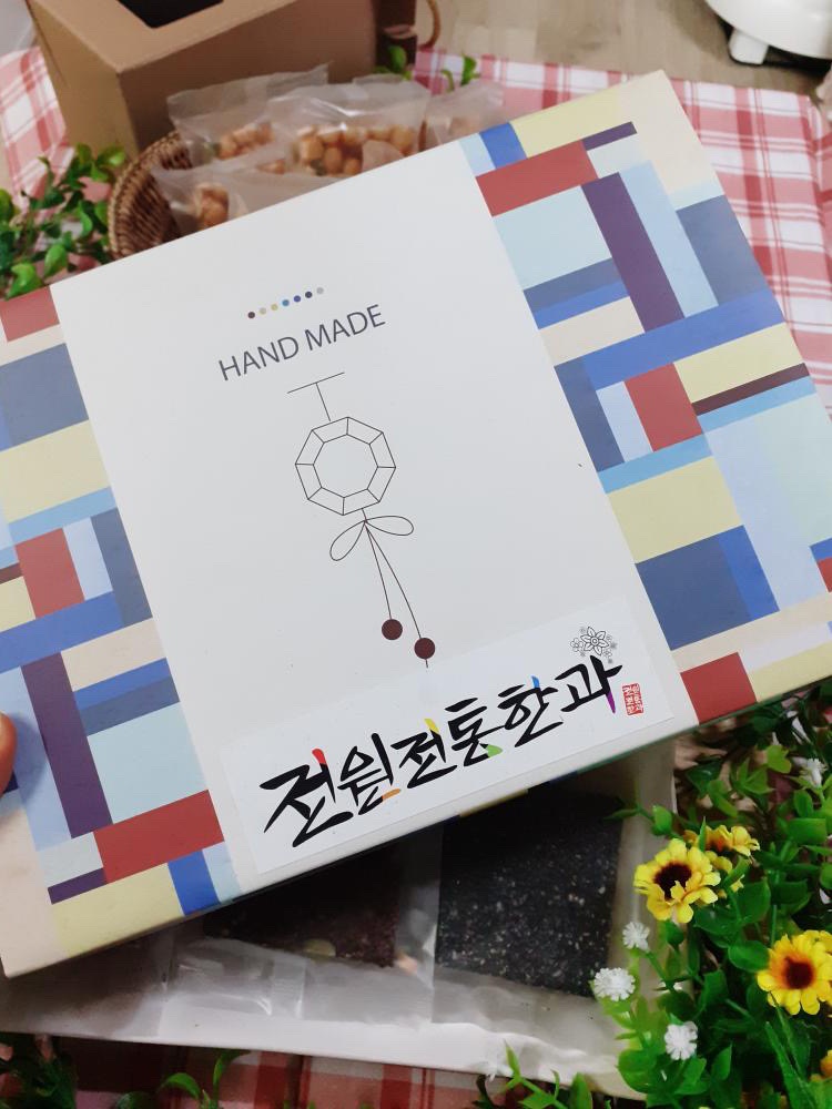 수제강정 선물세트 우리쌀조청 강정 수제 전통간식 깨 견과류 5종 22개 - 메인 이미지