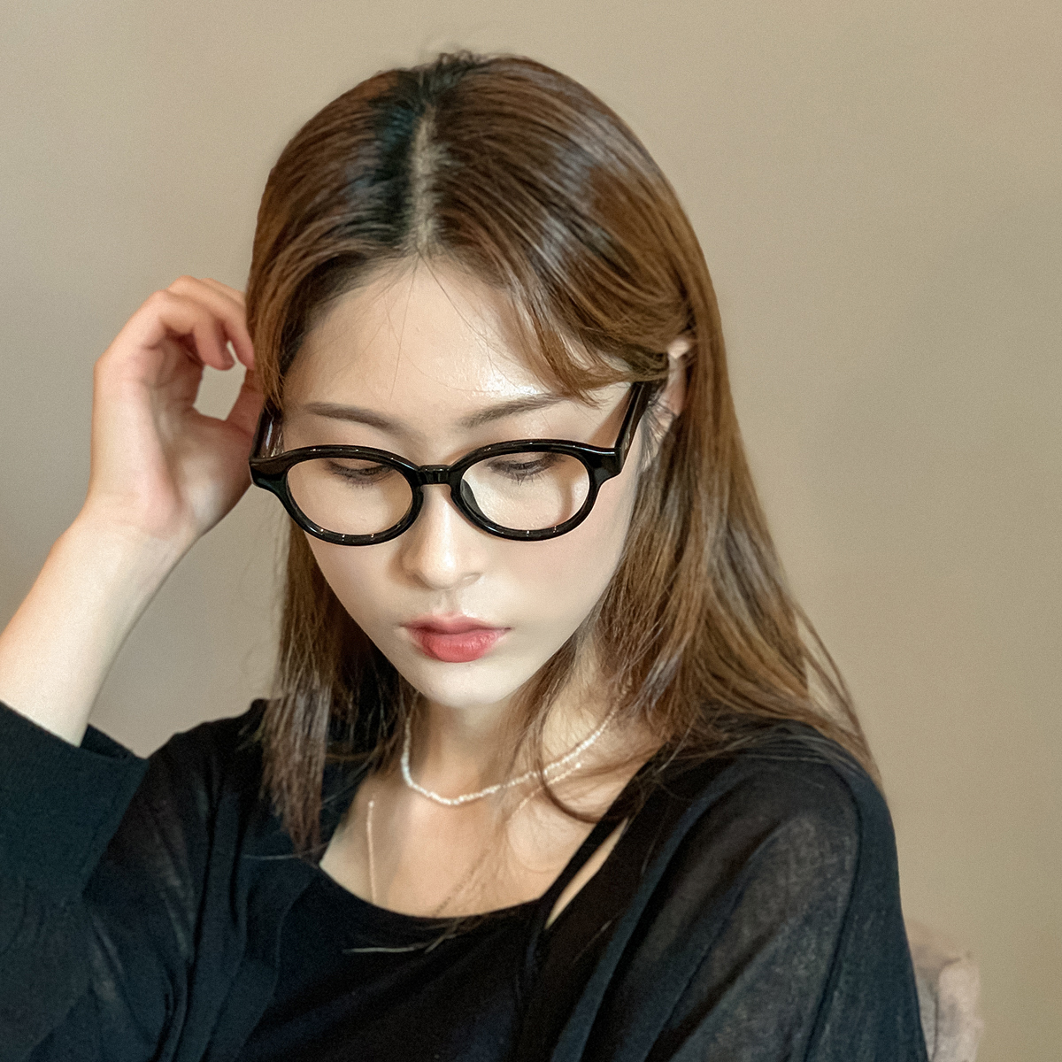 소다몬 HT904 4칼라 가벼운 클레식 뿔테 안경테 블루라이트차단 근적외선차단 변색렌즈 - 상세 이미지 3